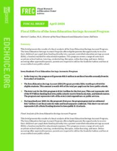 Fiscal Effects of the Iowa Education Savings Account Program