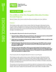 Fiscal Effects of the New Hampshire Education Freedom Account Program